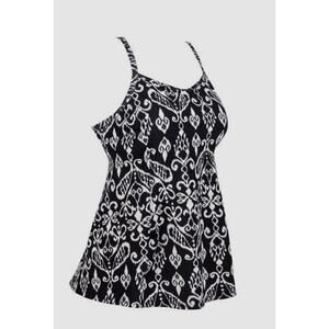 JINXUEER Womens Tankini Top With Adjustable Crossback Straps Size 28 EUC